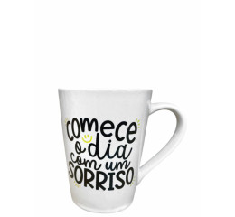 CANECA PORC. MOLDULAR FRASES 250ML CM01